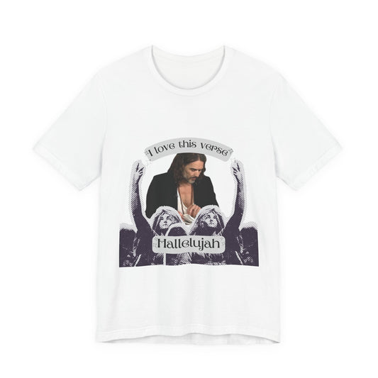 Hallelujah Graphic Tee – "I love this verse" Church Comedy T-Shirt